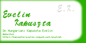 evelin kapuszta business card